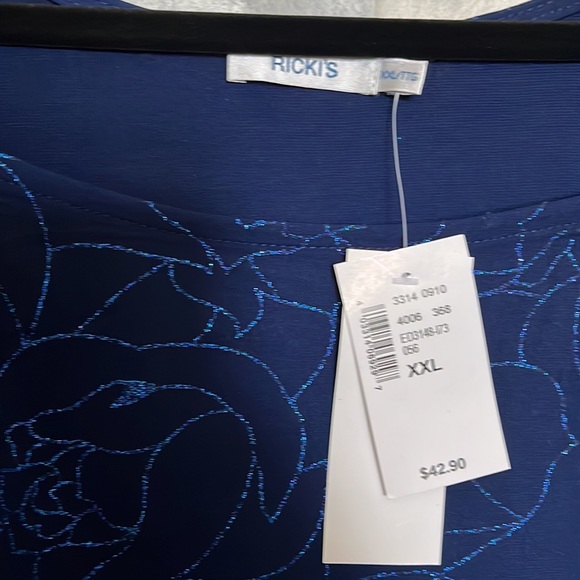 Ricki’s NWT tunic cap sleeve top with shimmer - Picture 5 of 9